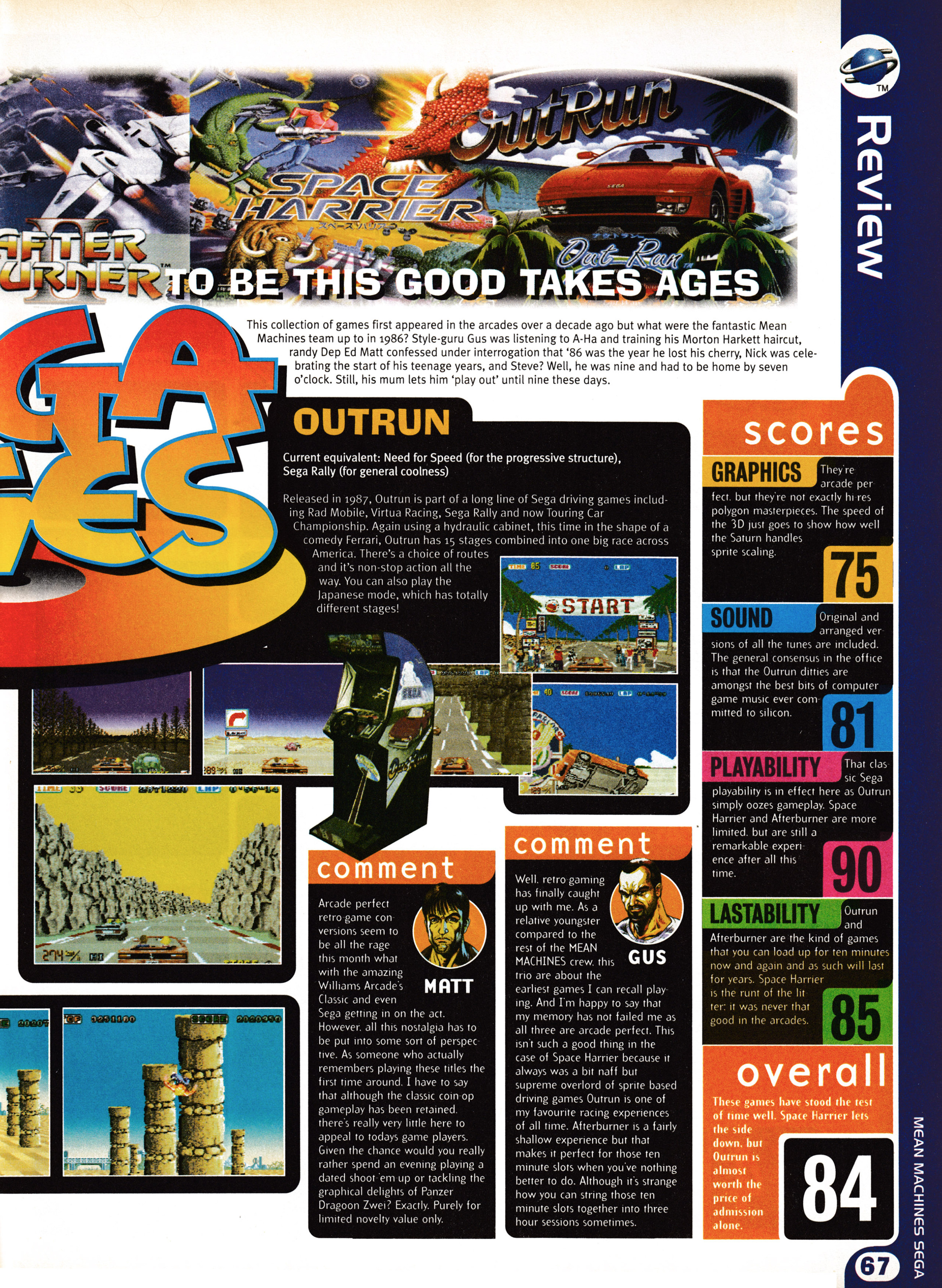 Review for Sega Ages on Sega Saturn from Mean Machines Sega 51 - January 1997 (UK)

score: 84%